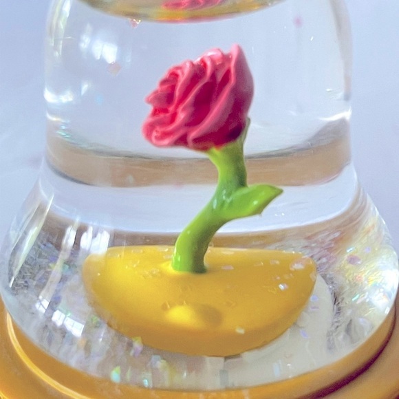 Disney Cute Princess Belle Beauty and The Beast Rose Figure Mini Snow Gl… - Picture 5 of 7